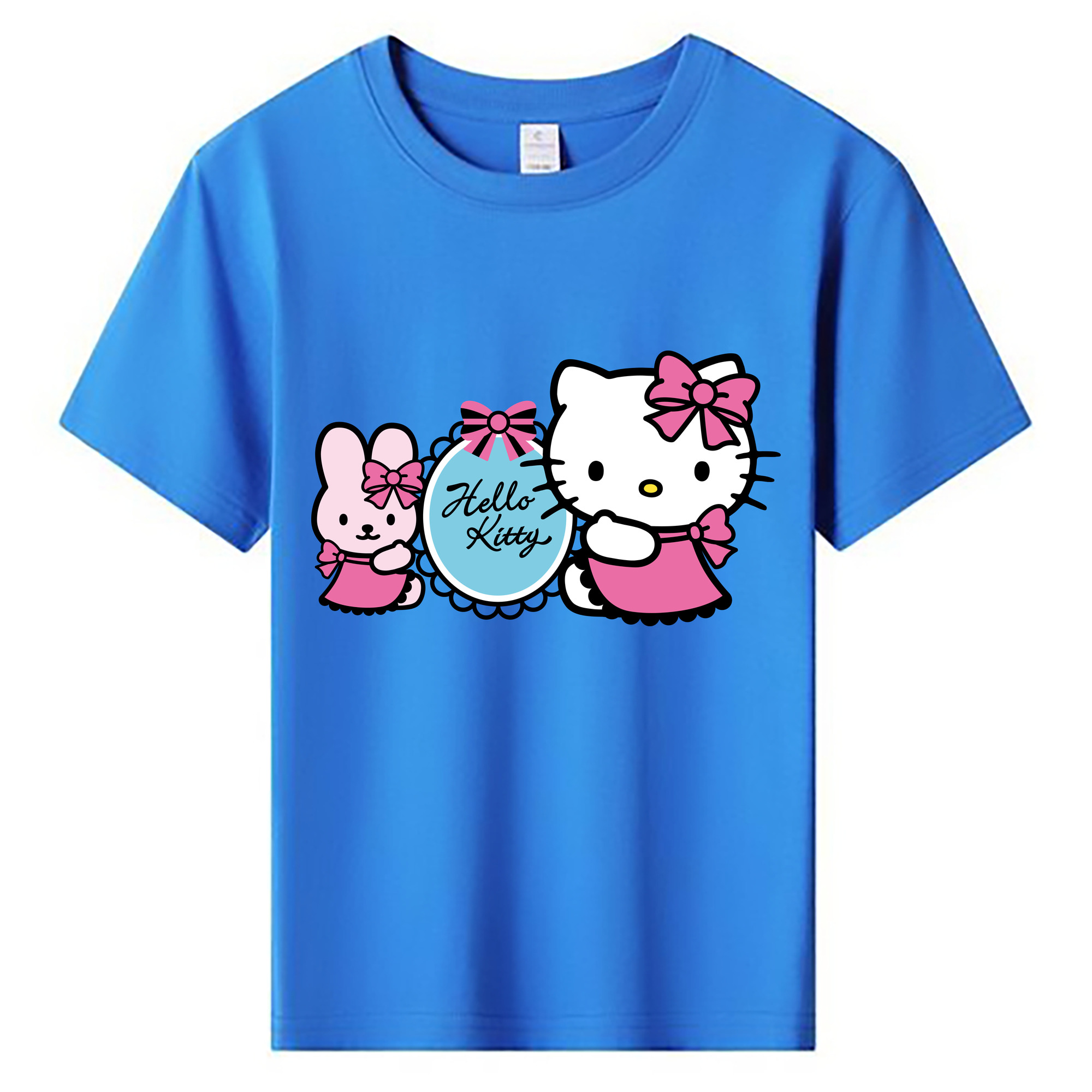 （画像用） Hello Kitty ハローキティ 綿100％キッズTシャツ（フロントプリント）